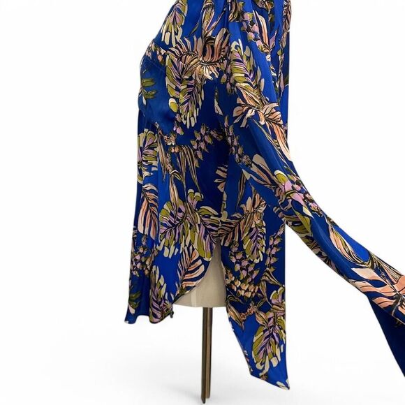 Free People High-Low Novelty Print Butterfly Leaf Floral - Picture 5 of 7